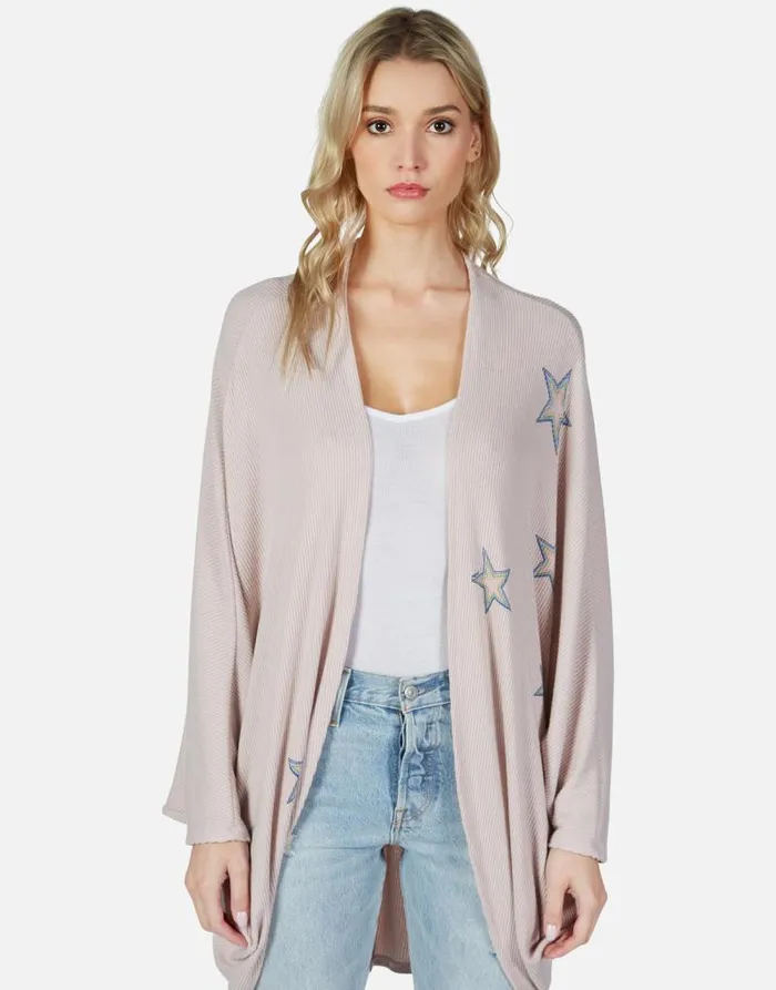 Isla Rainbow Outline Stars Blush Women Lauren Moshi Sweaters and Knits