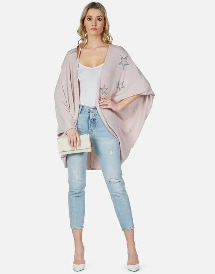Isla Rainbow Outline Stars Blush Women Lauren Moshi Sweaters and Knits