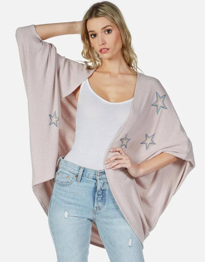 Isla Rainbow Outline Stars Blush Women Lauren Moshi Sweaters and Knits