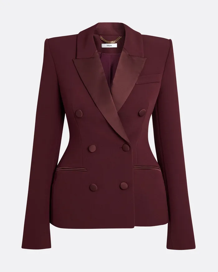 Jackets and Coats Gulsen Wine Jacket Wine Safiyaa Women