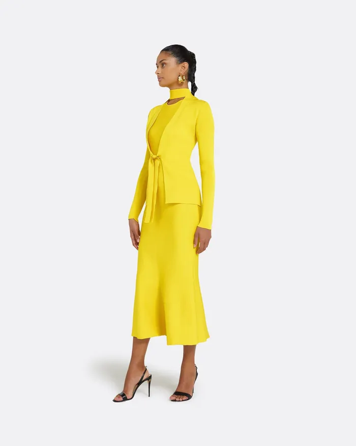 Jackets and Coats Mani Canary Knit Cardigan Canary Safiyaa Women