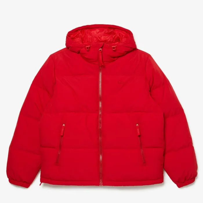 Jackets and Coats Men Lacoste Men039s WaterRepellent Puffer Jacket Red 240