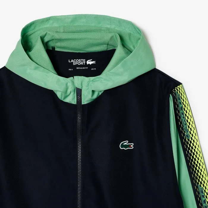 Jackets and Coats Men Lacoste Mens Regular Fit Tennis Sweatsuit Navy Blue Green Navy Blue Green Wti