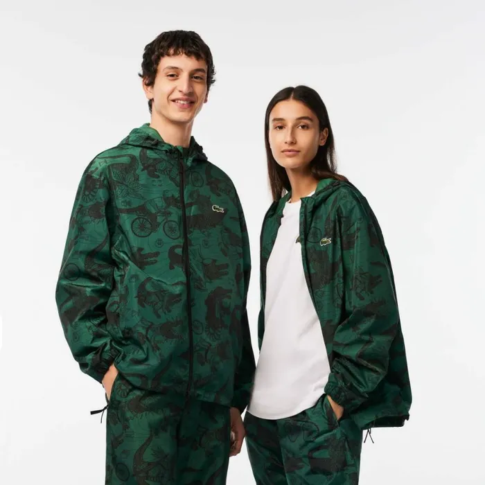 Jackets and Coats MenWomen Lacoste Unisex Lacoste X Netflix Printed Hooded Jacket Multicolor C50 Jackets and Coats MenWomen Lacoste Unisex Lacoste X Netflix Printed Hooded Jacket Multicolor C50