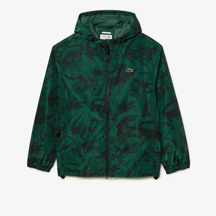 Jackets and Coats MenWomen Lacoste Unisex Lacoste X Netflix Printed Hooded Jacket Multicolor C50