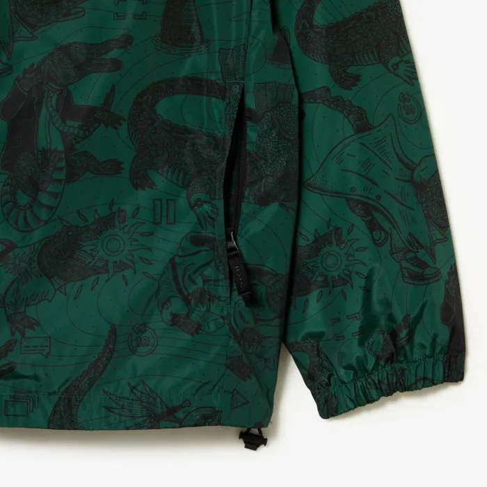 Jackets and Coats MenWomen Lacoste Unisex Lacoste X Netflix Printed Hooded Jacket Multicolor C50