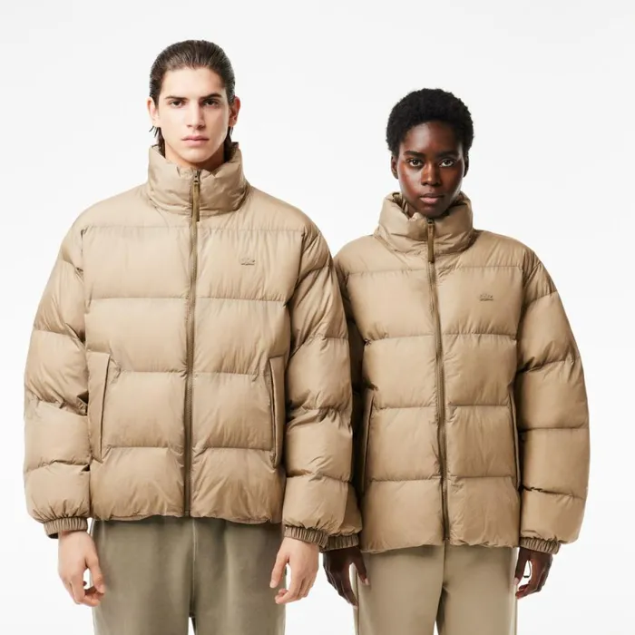Jackets and Coats MenWomen Lacoste Unisex Short Waterproof Puffer Jacket Khaki Green Izd Jackets and Coats MenWomen Lacoste Unisex Short Waterproof Puffer Jacket Khaki Green Izd