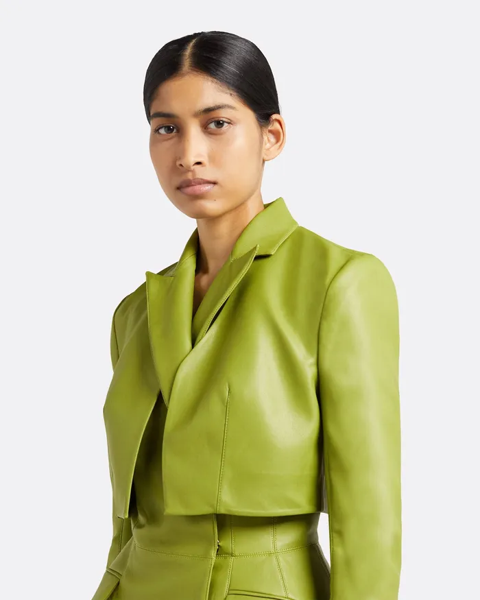 Jackets and Coats Women Ennis Woodbine Vegan Leather Coat Woodbine Safiyaa