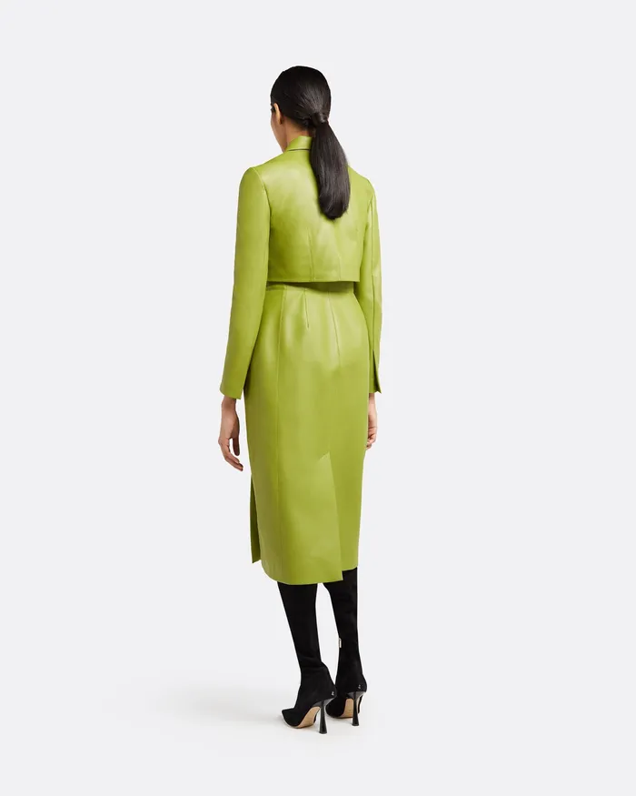 Jackets and Coats Women Ennis Woodbine Vegan Leather Coat Woodbine Safiyaa