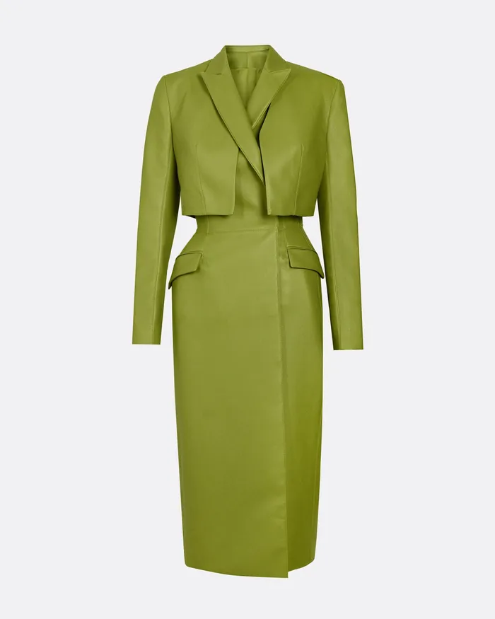 Jackets and Coats Women Ennis Woodbine Vegan Leather Coat Woodbine Safiyaa