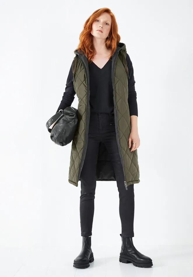 Jackets and Coats Women Hush Arley Reversible Gilet Khaki
