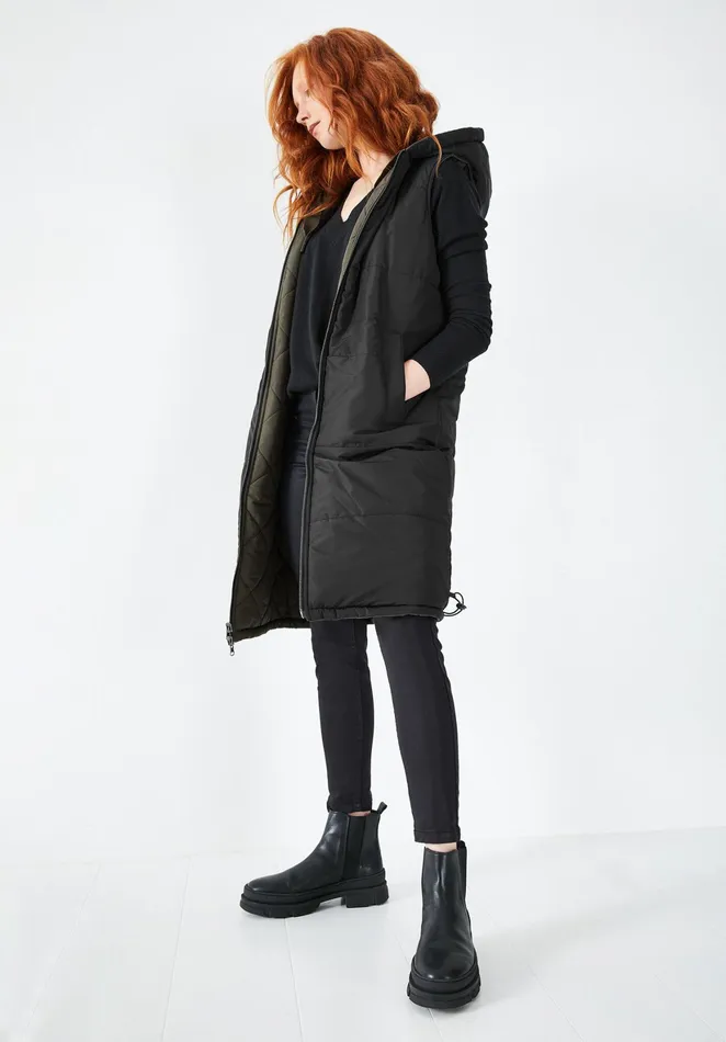 Jackets and Coats Women Hush Arley Reversible Gilet Khaki