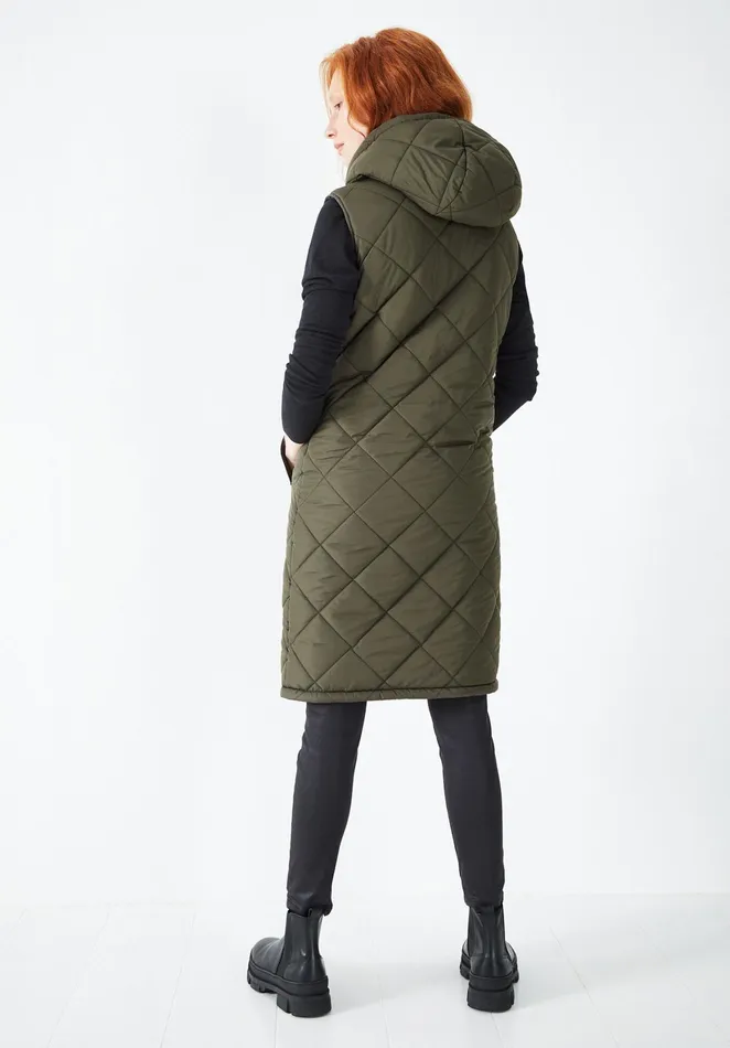 Jackets and Coats Women Hush Arley Reversible Gilet Khaki