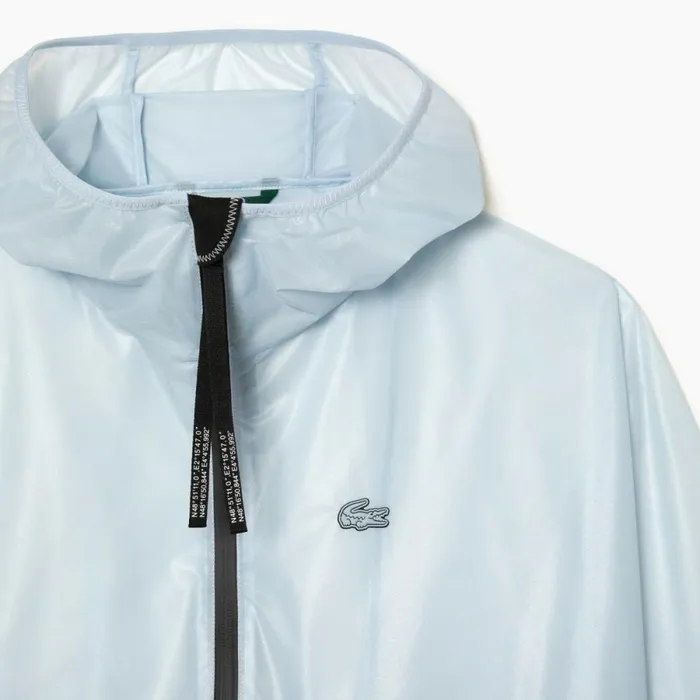 Jackets and Coats Women Lacoste Womens Transparent Windbreaker Blue Fye