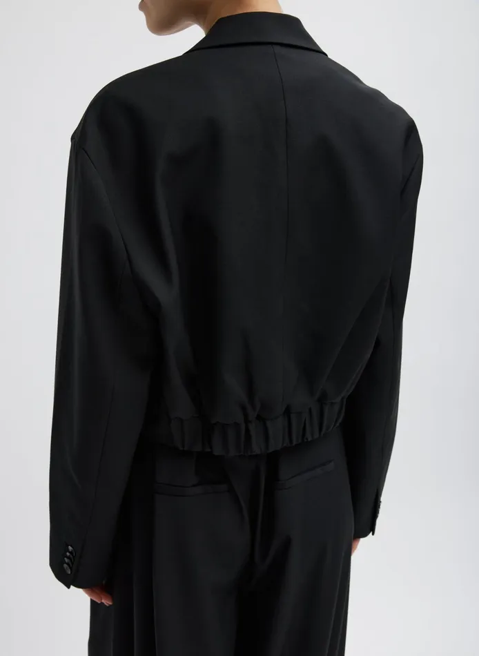 Jackets and Outerwear Women Tibi Tropical Wool Cropped Bomber Blazer