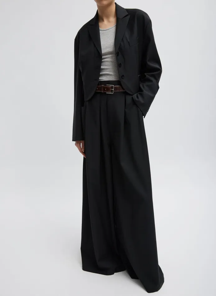 Jackets and Outerwear Women Tibi Tropical Wool Cropped Bomber Blazer