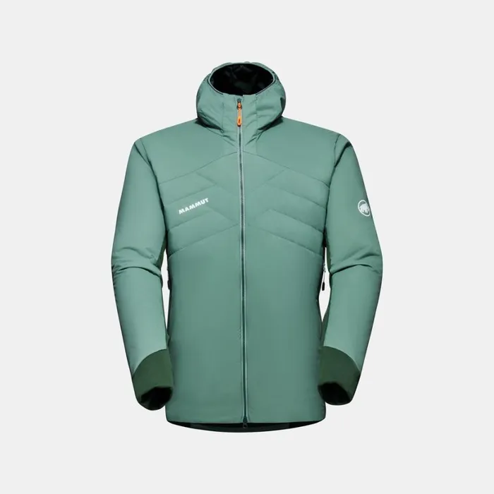 Jackets and Vests Men Mammut Rime Light IN Flex Hooded Jacket Dark Jadewoods