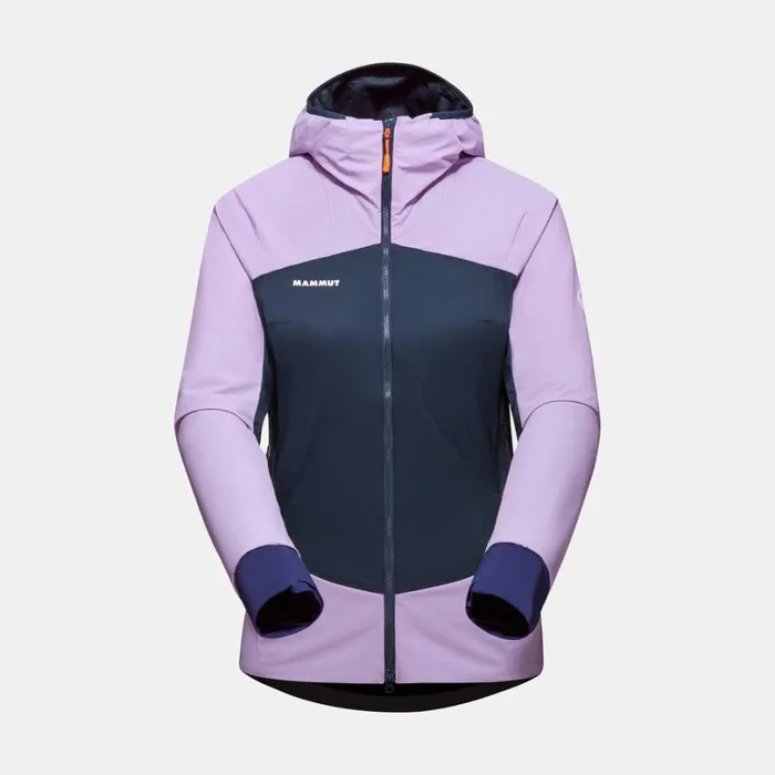 Jackets and Vests Women Mammut Taiss IN Hybrid Hooded Jacket Supernovamarine