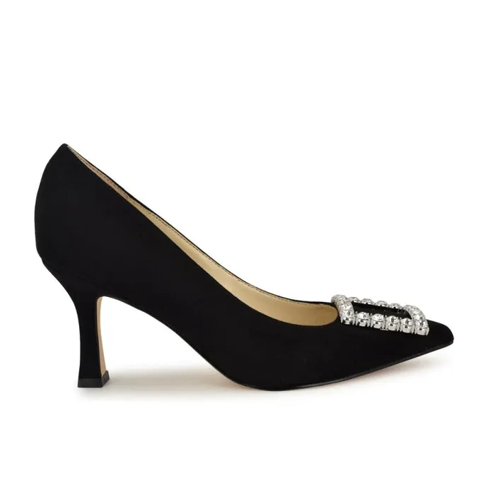 Jaquee Embellished Dress Pumps Black Women Nine West Heels