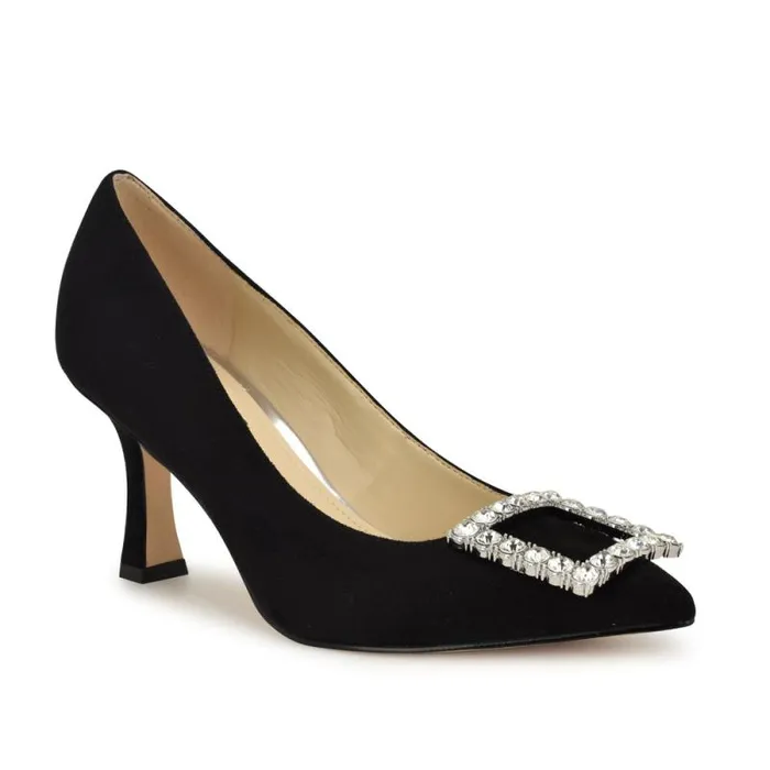 Jaquee Embellished Dress Pumps Black Women Nine West Heels Jaquee Embellished Dress Pumps Black Women Nine West Heels