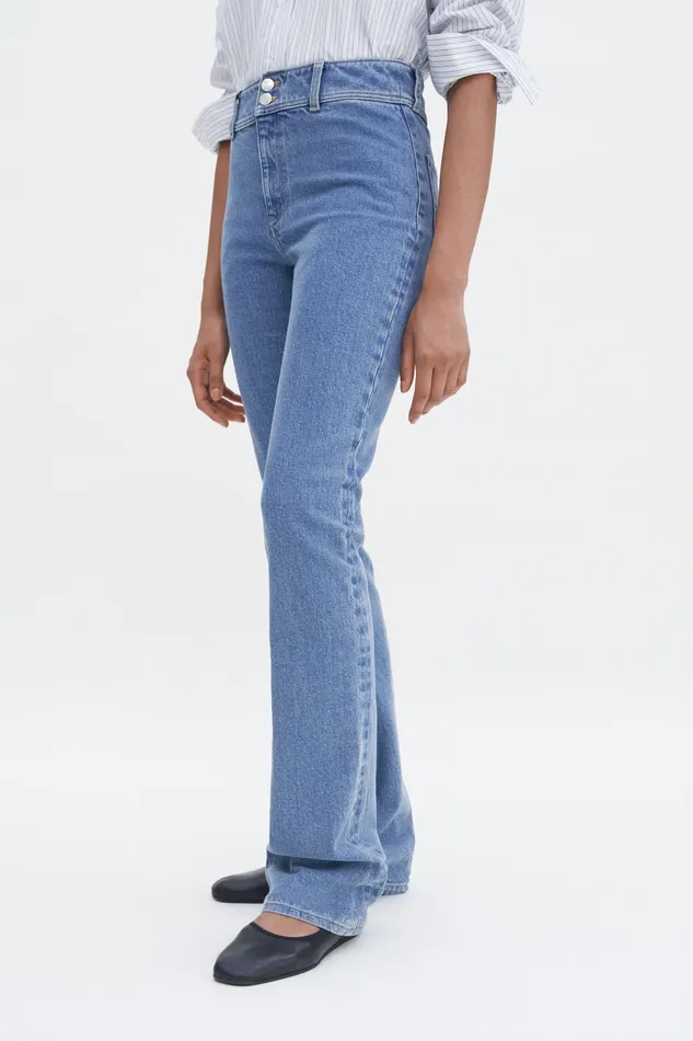 Jeans 90s Stacked Bootcut Jeans Washed Mid Blue 8211 filippak Women Jeans 90s Stacked Bootcut Jeans Washed Mid Blue 8211 filippak Women
