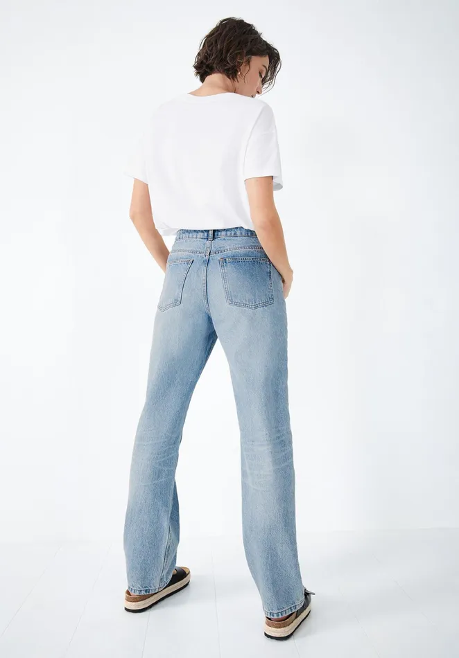 Jeans Women Hush Remy Slouchy Straight Jeans Authentic Light Wash