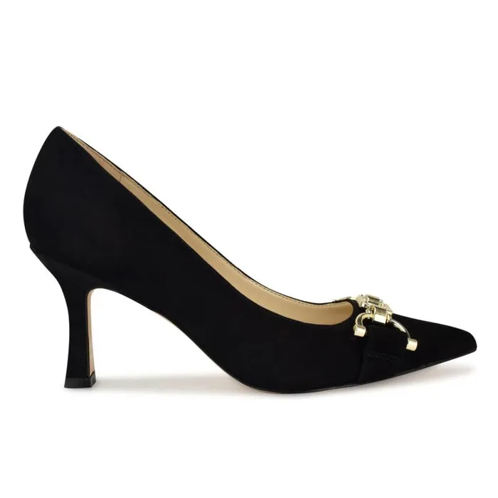 Jella Emebellishd Dress Pumps Black Women Nine West Heels