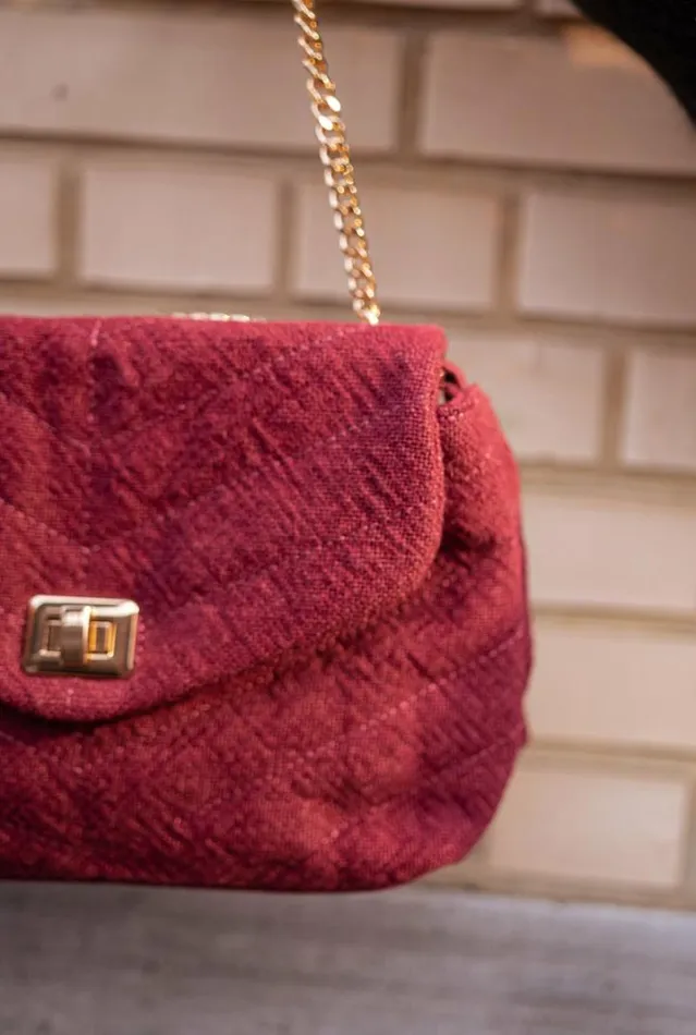 Jewelry and Accessories Handbags Easy Clothes Burgundy Linen Marie Bag Jewelry and Accessories Handbags Easy Clothes Burgundy Linen Marie Bag