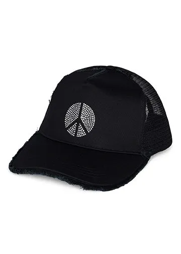 Jilly Crystal Peace Black Women Lauren Moshi Hats