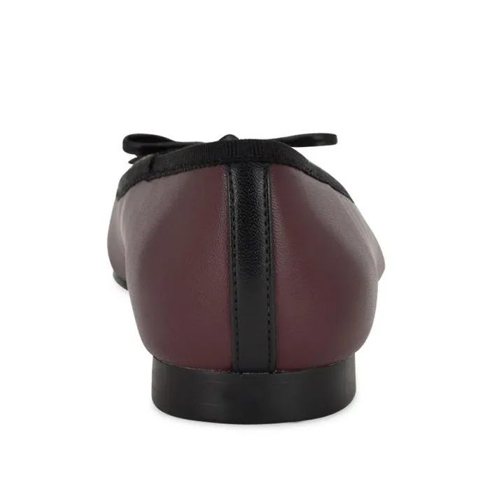 Jolee Cap Toe Ballet Flats Dark Red Leather Women Nine West Flats Jolee Cap Toe Ballet Flats Dark Red Leather Women Nine West Flats