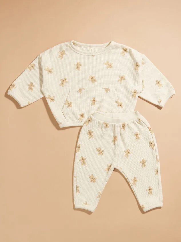 Jolly Gingerbread Top And Pants Set By Quincy Mae Natural Boy Altar039d State Playwear
