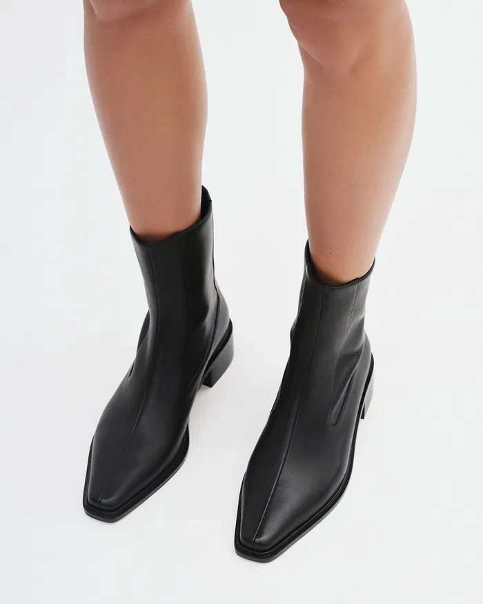 jomercer ANKLE BOOTS Women Olympia flat ankle boots black leather jomercer ANKLE BOOTS Women Olympia flat ankle boots black leather