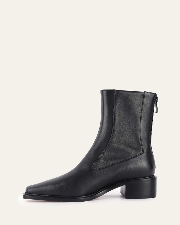 jomercer ANKLE BOOTS Women Olympia flat ankle boots black leather jomercer ANKLE BOOTS Women Olympia flat ankle boots black leather