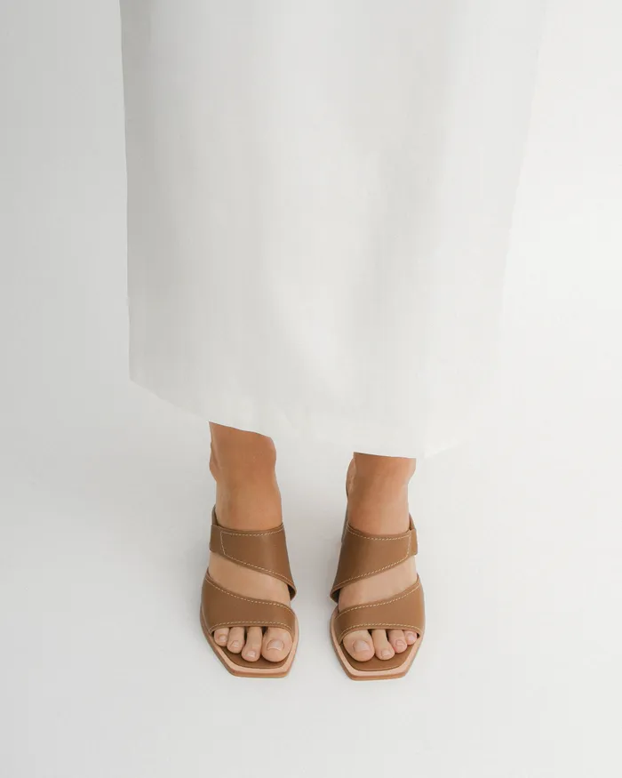 jomercer Cammy mid heel sandals tan leather Women MID SANDALS jomercer Cammy mid heel sandals tan leather Women MID SANDALS