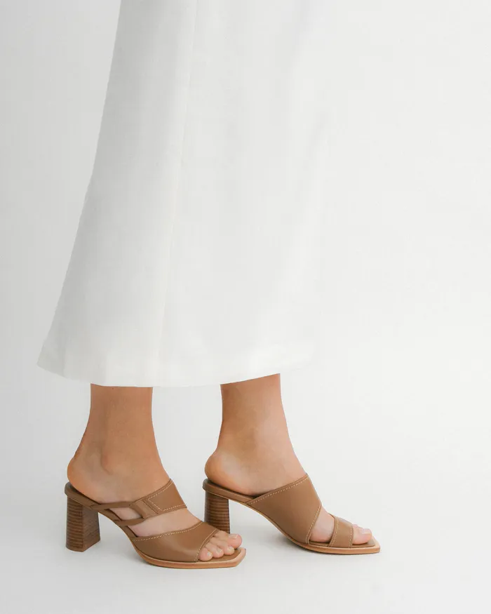 jomercer Cammy mid heel sandals tan leather Women MID SANDALS jomercer Cammy mid heel sandals tan leather Women MID SANDALS