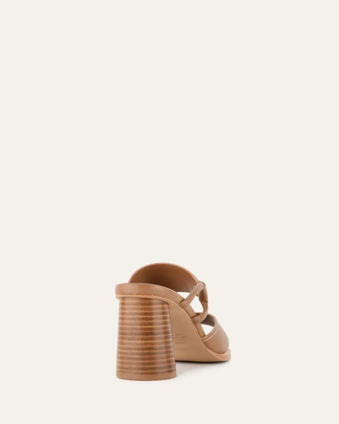 jomercer Cammy mid heel sandals tan leather Women MID SANDALS jomercer Cammy mid heel sandals tan leather Women MID SANDALS