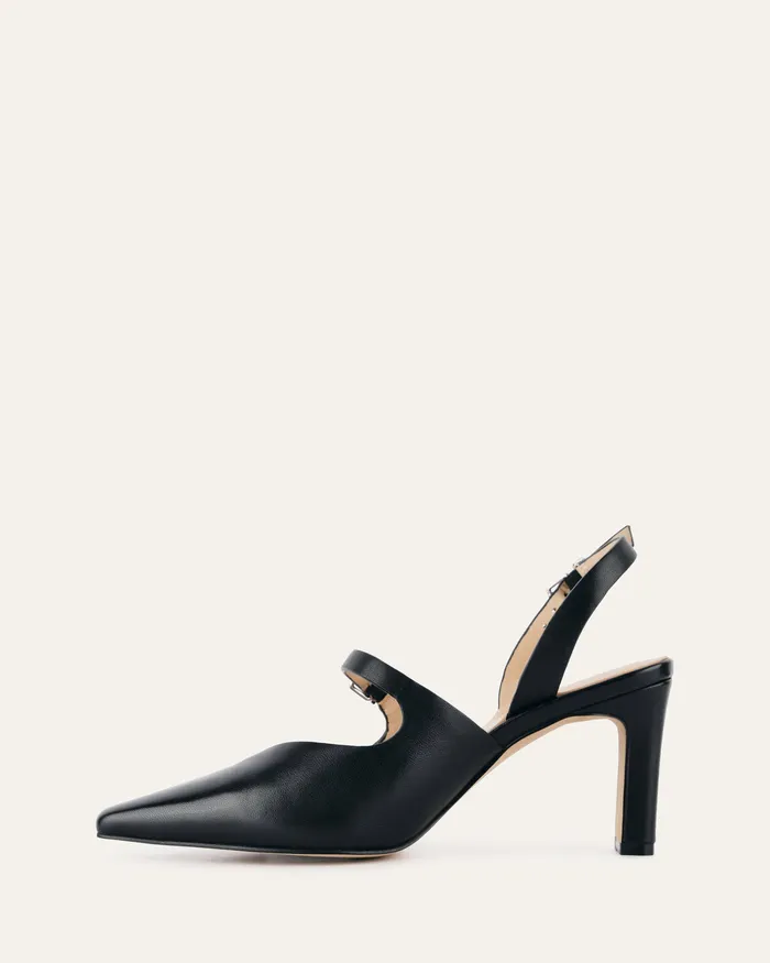 jomercer Ingrid mid heel black leather Women MID HEELS jomercer Ingrid mid heel black leather Women MID HEELS