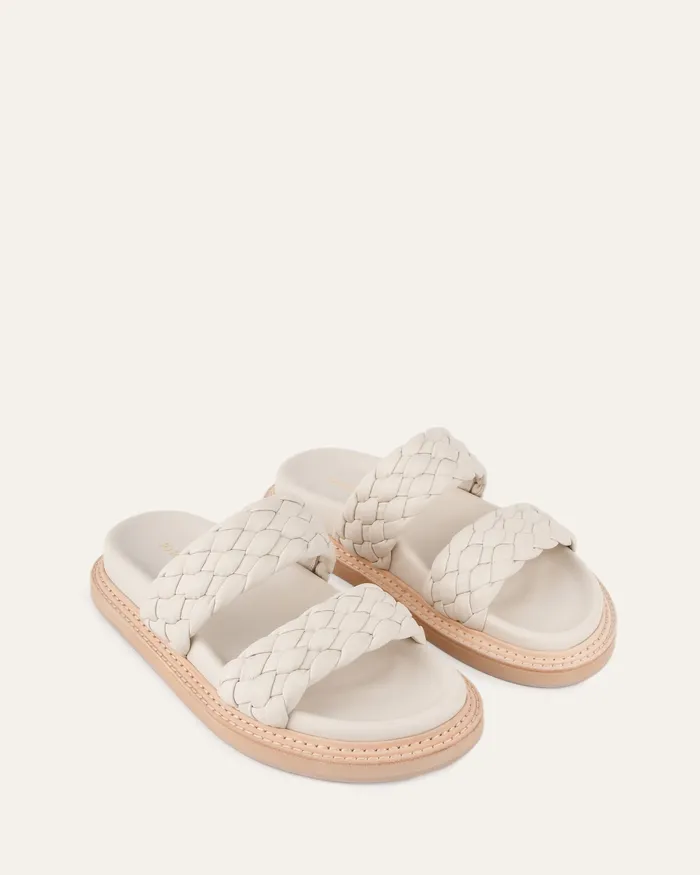 jomercer Vega flat sandals off white leather Women FLAT SANDALS jomercer Vega flat sandals off white leather Women FLAT SANDALS