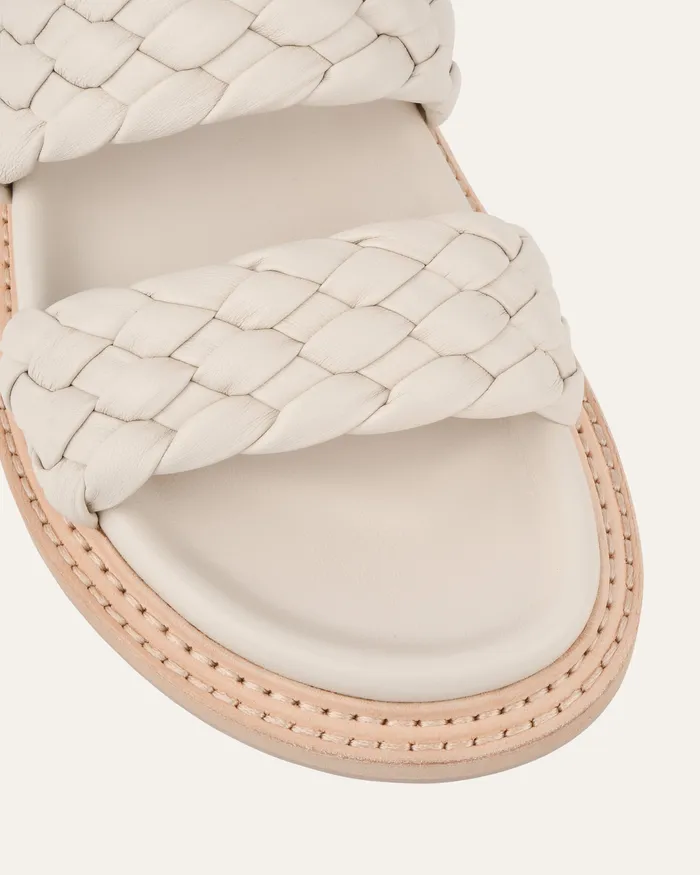 jomercer Vega flat sandals off white leather Women FLAT SANDALS jomercer Vega flat sandals off white leather Women FLAT SANDALS