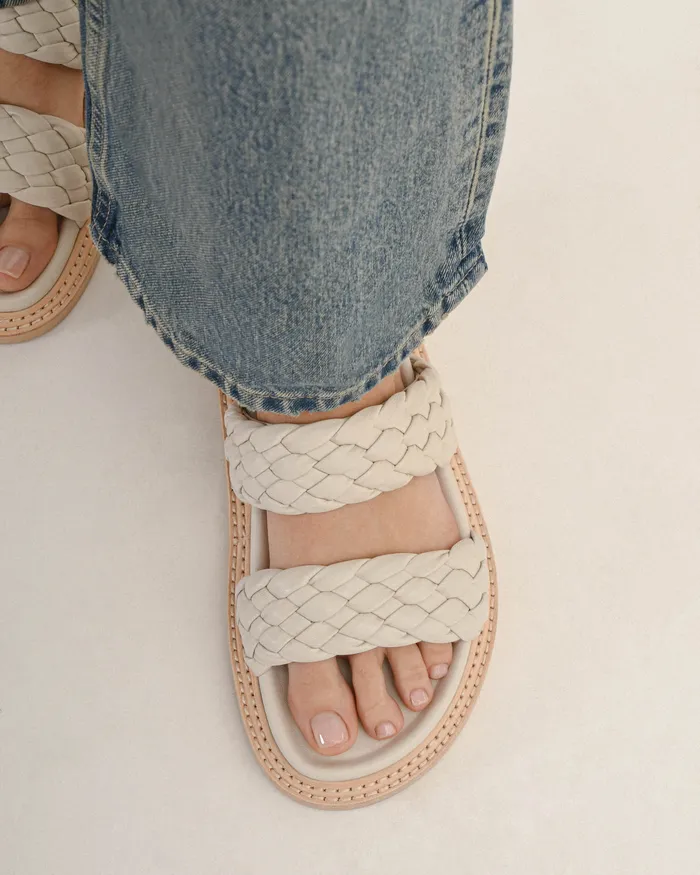 jomercer Vega flat sandals off white leather Women FLAT SANDALS jomercer Vega flat sandals off white leather Women FLAT SANDALS