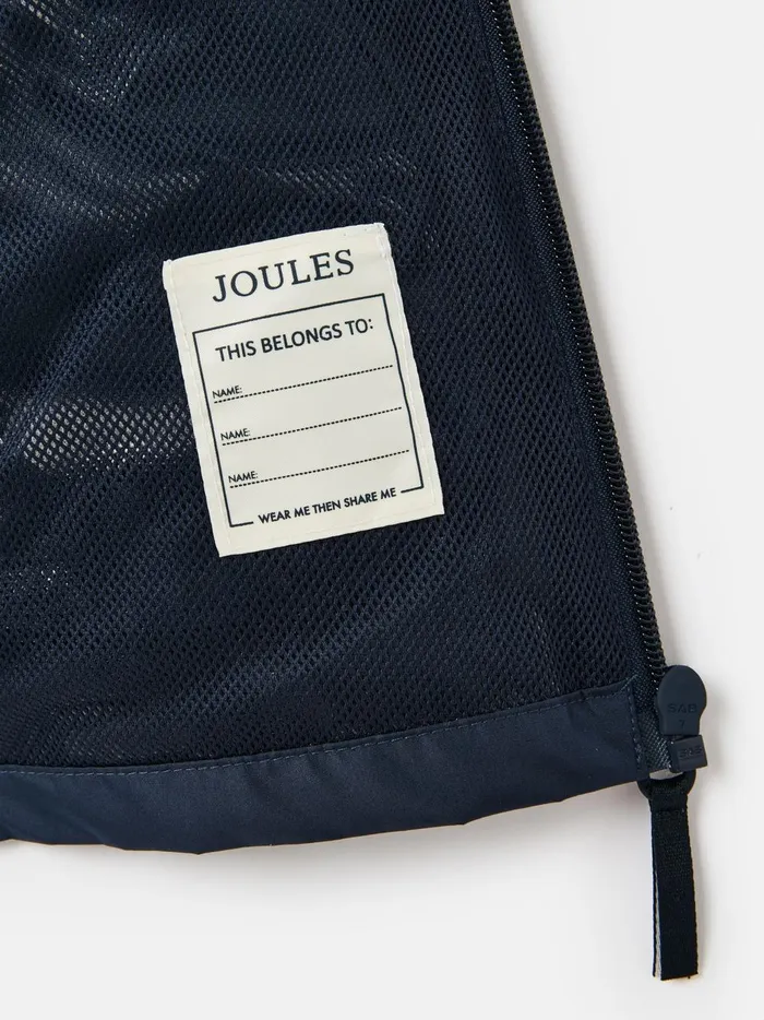 Joules Coats and Jackets Boys Navy Blue Waterproof Packable Raincoat