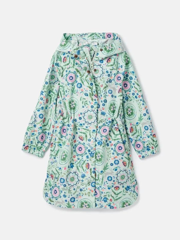 Joules Coats and Jackets Girls Green Waterproof Packable Raincoat