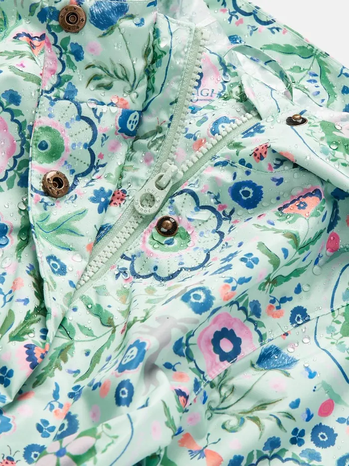Joules Coats and Jackets Girls Green Waterproof Packable Raincoat