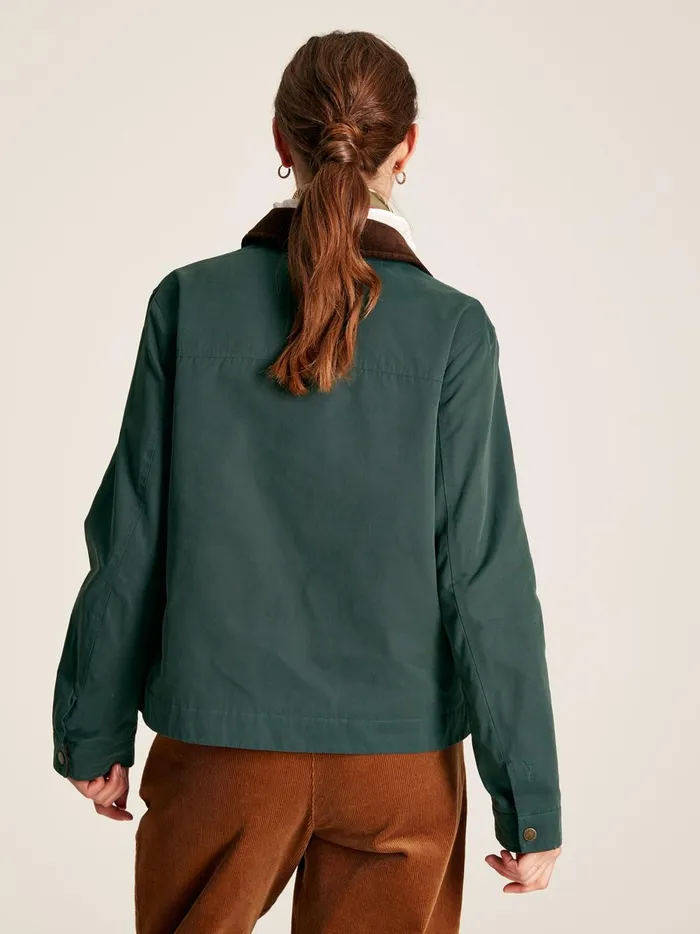 Joules Coats and Jackets Women Teal Blue Shower Resistant Dry Wax Jacket
