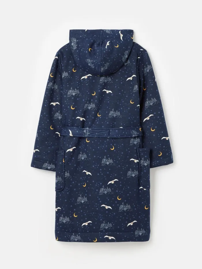Joules Nightwear Girls Navy Harry Potter Fleece Dressing Gown