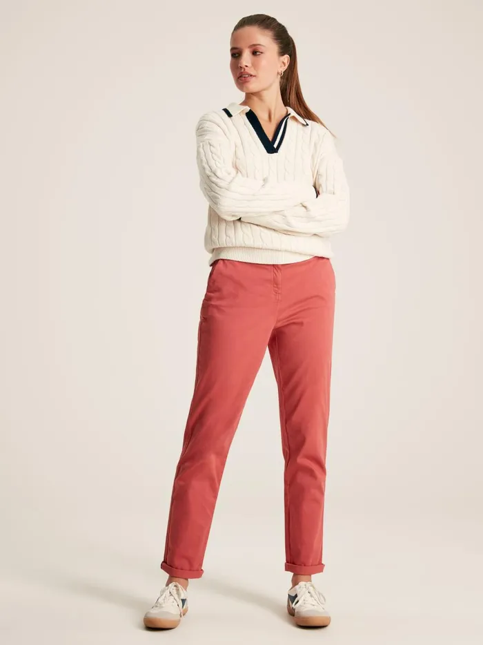 Joules Trousers and Leggings Women Pink Chino Trousers