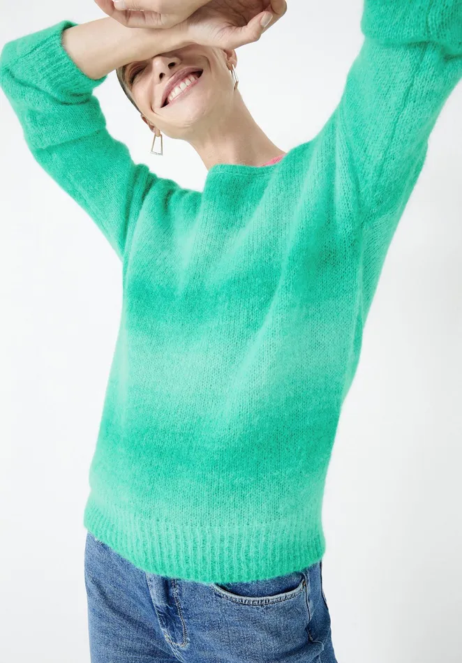 Jumpers and Cardigans Women Hush Elwood Ombre Jumper Seafoam Green