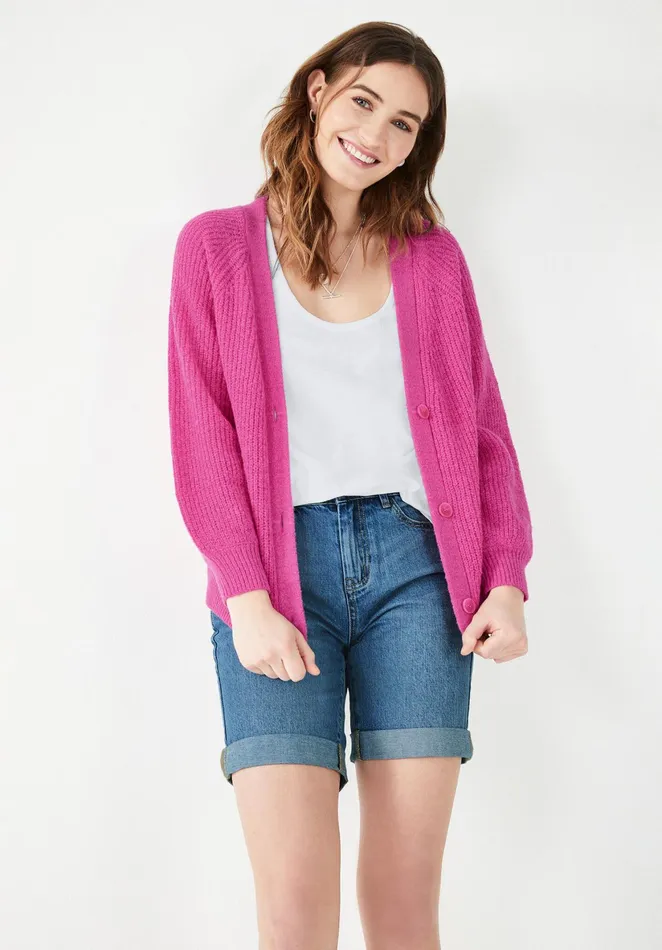 Jumpers and Cardigans Women Hush Margot Cardigan Vibrant Pink