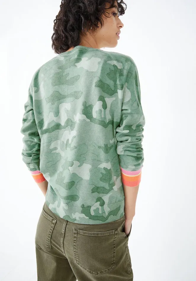 Jumpers and Cardigans Women Hush Pipa Printed Jumper Green Camo Print