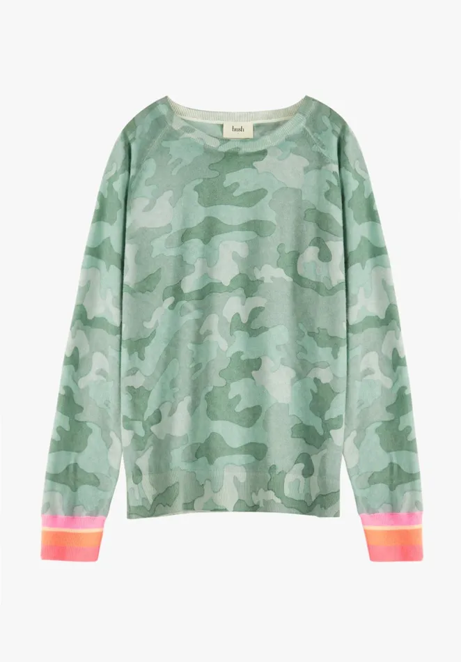 Jumpers and Cardigans Women Hush Pipa Printed Jumper Green Camo Print